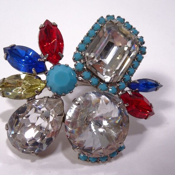 Joomi Lim Large Pretty Bijoux Ring Crystal Bead Cocktail Ring NWOT 188 Sz 7 - Picture 8 of 9